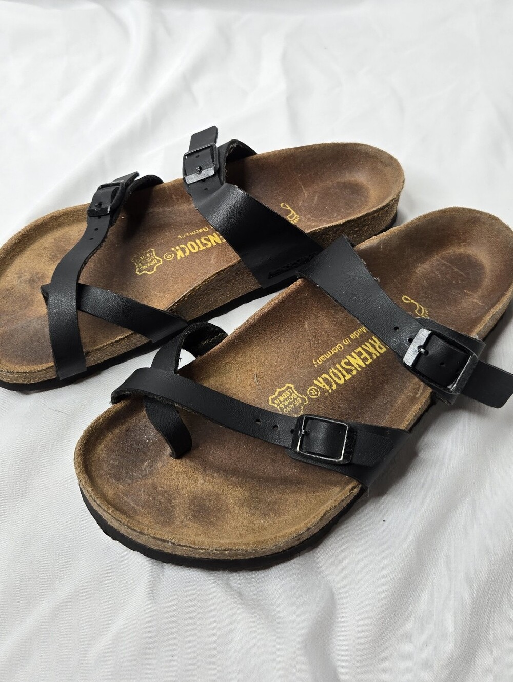 Birkenstock Mayari Black Leather Sandals Women’s EU 38 US 7-7.5 Made Germany